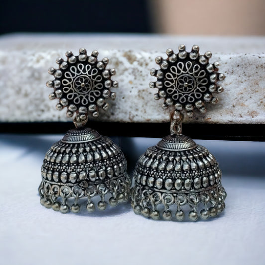 Oxidized Indian Jhumke
