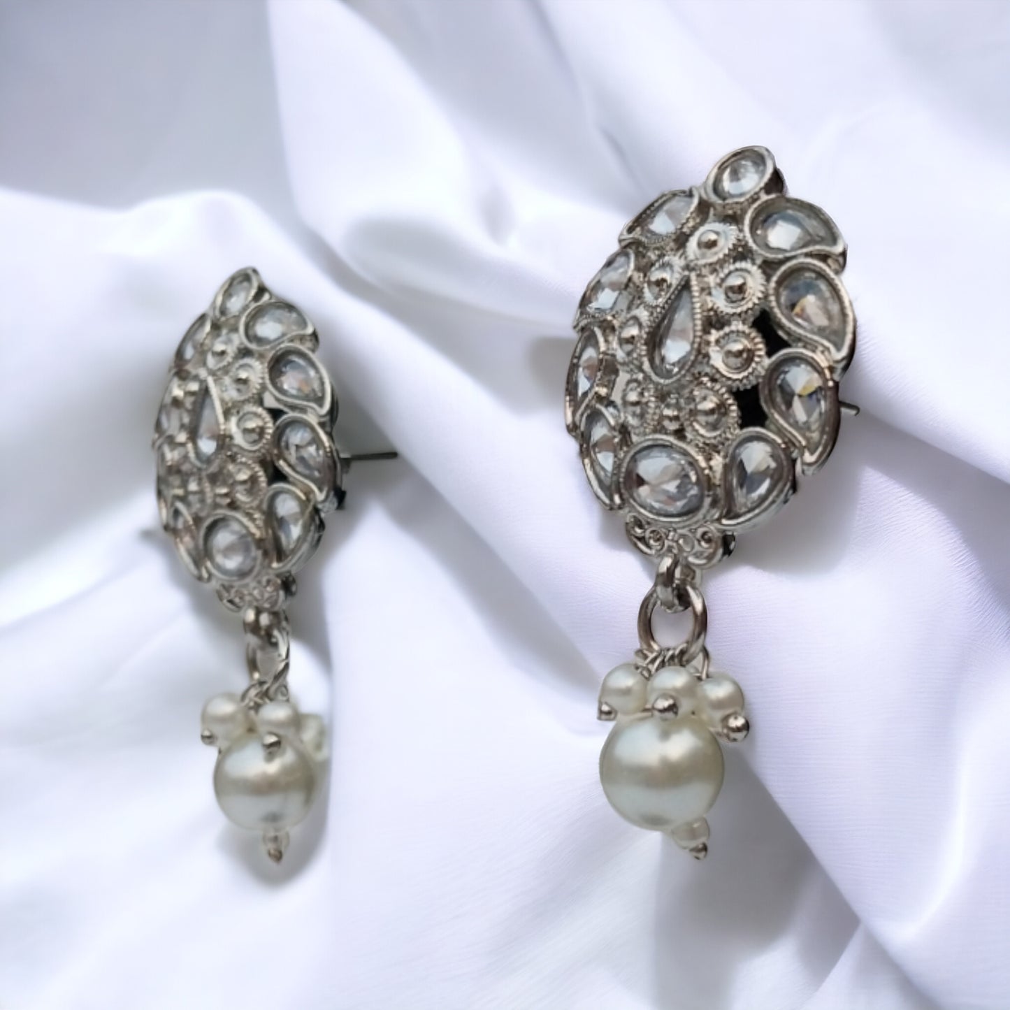Antique Style Silver Drop Earings