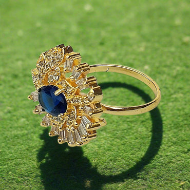 Blue Stone Zircon Statement Ring