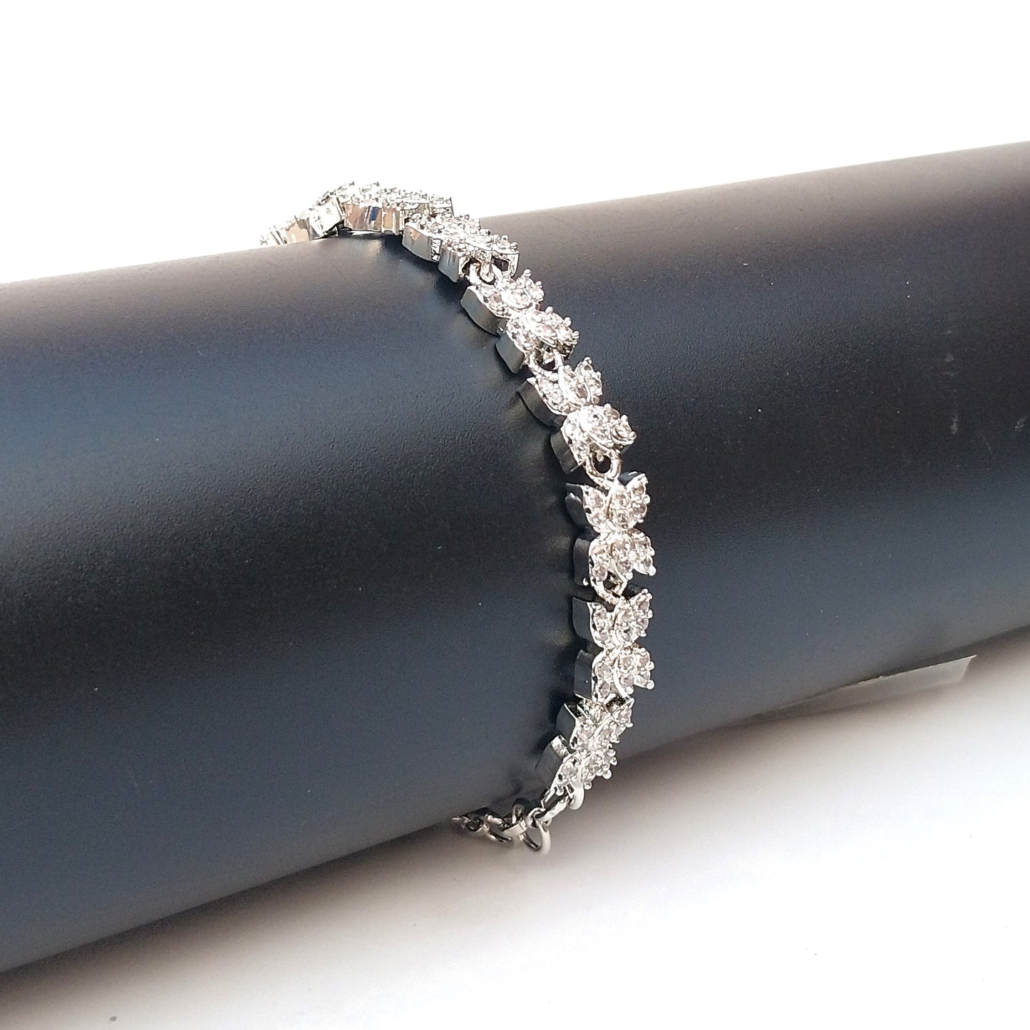 Zircon Radiance Silver Bracelet