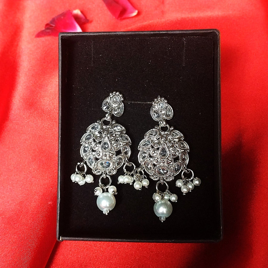 Antique Style Silver Earrings