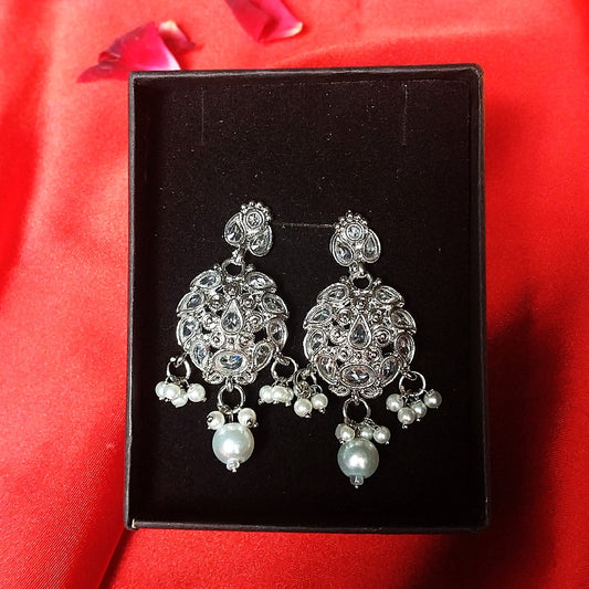 Antique Style Silver Earrings
