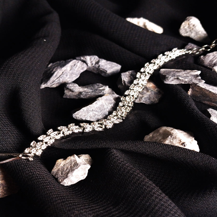 Zircon Radiance Silver Bracelet