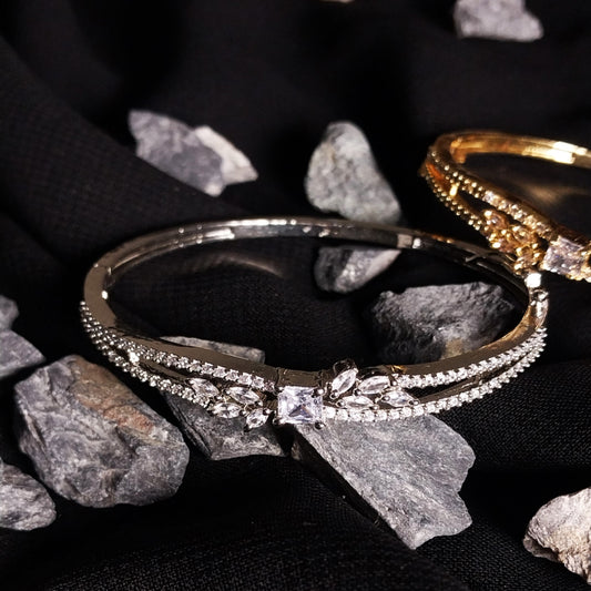 Antique German Silver Pearl Bangle