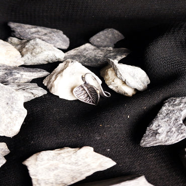 German Silver Oxidized Leaf Nose Cuff